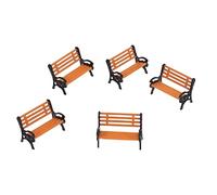Set di 5 panchine da parco in miniatura in scala 1:75 per paesaggi modello