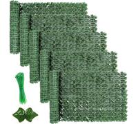 Set di 5 pannelli di edera artificiale, 1 m x 3 m, giardino con foglie finte, siepe decorativa per esterni, rotolo per cortile, patio e piscina
