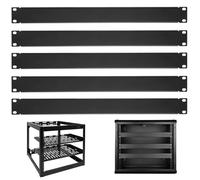Set di 5 pannelli vuoti 1U, nero in acciaio laminato a freddo, per armadi server da 19 pollici e recinzioni di rete