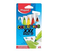 Set di 5 pennarelli colori Jumbo con punta pennello Maped Color'peps