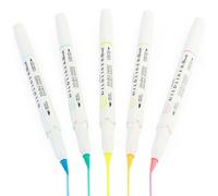 Set Di 5 Pennarelli Evidenziatori Brush Mildliner Fluorescenti