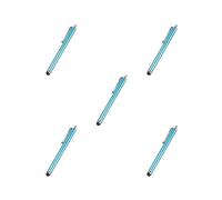 Set di 5 penne capacitive, resistenti ai graffi, resistenti all'usura, per touch screen, leggere, ad alta flessibilità, per computer e tablet, colore blu cielo