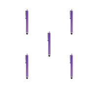 Set di 5 penne capacitive universali resistenti all'usura professionale touch screen penna punta in gomma stilo veloce velocità reattiva per tablet viola