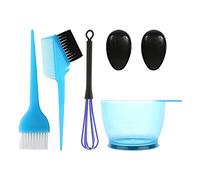 Set di 5 pennelli colorati per tinture e ciotole, con tappi per le orecchie, applicatore per colorazione, per salone di bellezza, spa, parrucchieri, fai da te, balayage, micro trecce, trattamento alla