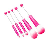 Set di 5 pennelli da trucco fai da te, angolati, multifunzione, kit di strumenti cosmetici per sorelle, rosso rosa
