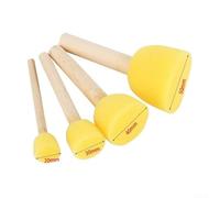 Set di 5 pennelli in schiuma per progetti di pittura artistica, tra cui macchie di olio e applicazioni di finitura in poliuretano (5 pezzi)