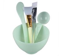 Set di 5 pennelli in silicone per maschera e miscelazione, cucchiaio dosatore fai da te, strumento di bellezza per maschera facciale, ciotola, spa, trattamento (multicolore, ciotola morbida/ciotola