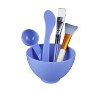 Set di 5 pennelli in silicone per maschere per miscelare, misurini, fai da te, strumento di bellezza per maschera facciale, ciotola, spa, trattamento (multicolore, ciotola morbida/ciotola rigida