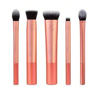 Set di 5 pennelli per base trucco viso Real Techniques, per correttore, fondotinta, contouring, cipria e pennello speciale per la zona frontale, pennelli per sfumatura, tampinatura e scultura, portati