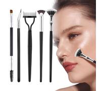 Set di 5 pennelli per mascara, spazzola per ciglia, pettine pieghevole per ciglia - separatore per curling Eye Lash Comb separator strumento per make up, pennello per fan per donne e ragazze