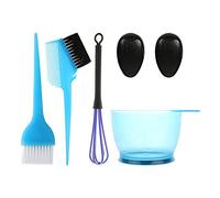Set di 5 pennelli per tinture per capelli, ciotola, paraorecchie, strumenti per tintura per capelli, strumento professionale per parrucchieri, colore blu