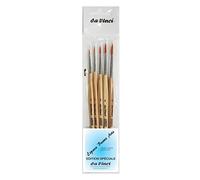 Set di 5 pennelli Rotondi Sintetici di da Vinci DEFET GmbH 303 , 1, 2, 3, 4,5 .per Pittura ad Acqua, Olio e Acrilico