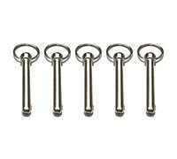 Set di 5 Perni a Sgancio Rapido in Acciaio Inox Spinotti del Gancio con Palla di Fissaggio, Diametro 8 Mm, Lunghezza Totale 72 Mm, per Accessori Barche Come Bimini
