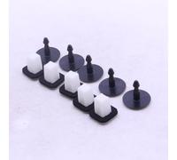 Set di 5 perni e dadi di fissaggio paraspruzzi, in nylon bianco e nero, numero parte 91501-T2A-003 e 90601-S30-003 per Acura RLX 2014-2020 per Honda Accord 2013-2024 CR-V 2017-2024