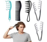 Set di 5 pettini per acconciatura, per uomini e donne, 5 pettini per districare e modellare, pettine per texture di alta qualità per diverse strutture di capelli