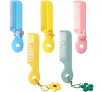 Set di 5 pettini per bambini e bambini, pettini delicati per neonati e bambini, con setole morbide, per la cura del cuoio capelluto sensibile, spazzola per capelli con punta colorata per neonati e