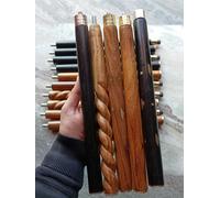 Set di 5 pezzi 3 pieghe Walker bastone da passeggio in legno canna per...