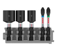 Set Di 5 Pezzi Bosch Impact Control Screwdriver E Nutdriver 2608522350