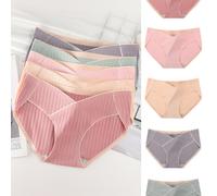 Set di 5 pezzi di biancheria intima per la maternità, a vita bassa, senza cuciture, per la , , il secondo e il terzo trimestre, il post-, per la convalescenza, pantaloni taglia grande