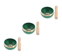 Set di 5 pezzi di campane tibetane for meditazione con ciotole di rame e percussioni in legno Kit di terapia del suono yoga for consapevolezza e sollievo dallo stress(8x4cmx3pcs)