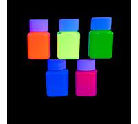 Set Di 5 Pezzi Di Vernice Fluorescent UV Blacklight 30Ml