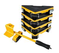 Set di 5 pezzi for il trasporto di mobili pesanti con carrelli con ruote, barre di leva e cuscinetti protettivi