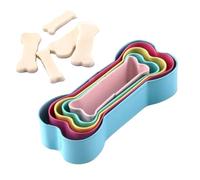 Set di 5 pezzi per biscotti per cani, affettatrice per biscotti osso, set colorato in acciaio inox, stampo ossa cane, artigianato per H