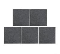 Set di 5 piastrelle in moquette per migliorare l'atmosfera interna senza sforzo (grigio chiaro)