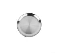 Set di 5 piatti in acciaio inox ispessito, infrangibili, piatti da cena per picnic, barbecue, campeggio e cene a casa, piatti da portata da 14-26 cm (23 cm)