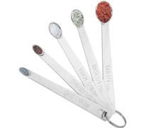 Set di 5 piccoli cucchiai dosatori - Cuttte in acciaio inox piccoli cucchiai dosatori per cucinare cottura, 1/4 di cucchiaio, 1/8 di cucchiaio, 1/16 di cucchiaio, 1/32 di cucchiaino, 1/64 di