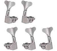 Set di 5 piroli per chitarra con meccaniche sigillate per accordatura liscia e precisa delle corde dei bassi (3L2R argento)