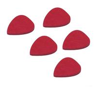 Set di 5 plettri spessi per ukulele soprano tenore e concerto, in morbido feltro, per una presa antiscivolo, tonalità liscia, bianco, rosso, viola, grigio, verde (rosso)