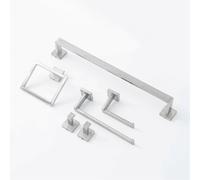 Set di 5 portasciugamani ad anello per bagno, gancio appendiabiti dorato