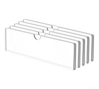 Set di 5 portatarga in acrilico trasparente, con fessura superiore di facile accesso e nastro biadesivo per installazione rapida su porte, pareti e vetro nei luoghi di lavoro (5 pezzi)