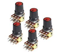 Set di 5 potenziometri WH148, 1K, 10K, 20K, 50K, 100K, 250K, 1 m, 1 m, 15 mm, 6 pin, con tappo rosso AG3 (50 K Ohm)
