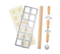 Set di 5 Presse per Ravioli, Timbro per Pasta, Taglierina E Aiutante per