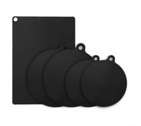 Set di 5 protezioni per piano cottura a induzione per stufe elettromagnetiche, in silicone resistente al calore e tappetini in fibra di vetro (35 x 25 cm + 2 x 24 cm + 2 x 22 cm), antiaderente, facile