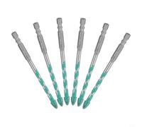 Set di 5 punte da trapano con quattro scanalature, design eccentrico seghettato per forare vetro, legno, metallo piastrelle e altro ancora, costruito per alta e durata (8 mm)