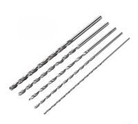 Set di 5 punte da trapano extra lunghe, in acciaio HSS, 150 mm, per tavole in lega di alluminio, punte elicoidali professionali da 2-5 mm