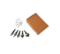 Set di 5 punte da trapano HSS con pilota centrale per acciaio inox, alluminio, metallo, legno, 16/18,5/20/25/30 mm (argento)