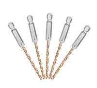 Set di 5 punte da trapano in acciaio ad alta velocità, design con gambo esagonale, perfettamente adatte per forare piatti sottili in legno, plastica e ferro (3,2 mm)