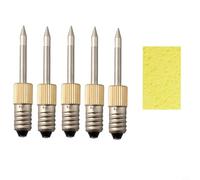 Set di 5 punte di ricambio con interfaccia filettata E10 per saldatore elettrico applicabile a varie tecniche di saldatura (TIP-B 5PCS)