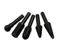 Set di 5 punte per raspa rotativa, con gambo da 1/4", per smerigliatura e intaglio per legno, plastica e materiali morbidi, strumento per incisione fai da te e lucidatura per casa e officina