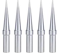 Set di 5 punte per saldatura, 0,4 mm, conico in rame, placcato in nichel