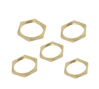 Set di 5 raccordi for tubi con dadi di bloccaggio esagonali in rame - 1/8", 1/4", 3/8", 1/2", 3/4 di pollice con filettatura femmina e tappo esagonale(3/4")