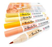 Set Di 5 Reale Talens Ecoline Liquido Acquerello Disegno Brush Penne - Beige