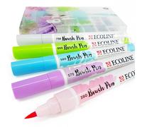 Set Di 5 Reale Talens Ecoline Liquido Acquerello Disegno Spazzola Pens -