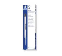 Set di 5 ricariche per penne a sfera STAEDTLER - blu - larghezza linea M, 458 M-3