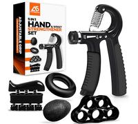 Set di 5 rinforzanti per le mani, kit di allenamento per avambraccio, con impugnature regolabili, rinforzante, palla, supporto per dita, supporto per il polso, rinforzante per mani, tutore per polso