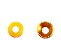 Set di 5 rondelle in alluminio anodizzato colorate - da M2 a M5 - rondelle for bulloni a testa svasata(Golden,M4)